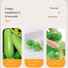 Máy thái rau củ đa năng, máy thái xoắn ốc, máy bào sợi, máy bào một lớp, dụng cụ cắt nhà bếp - màu xanh lá - Xem 5