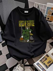 T-shirt femme imprimé inspiré de la ville de Seattle et des Supersonics de basket-ball. Tailles S à XL. T-shirt oversize de qualité, manches longues ou courtes - Noir - Voir 2