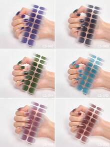 Bộ 48/96/128/192 miếng dán móng gel, móng giả đính kim tuyến phong cách Dopamine, móng giả Pháp Ombre Y2K bao phủ toàn bộ cho nữ tự làm, bộ làm móng chất lượng salon cho kỳ nghỉ, tiệc tùng, dùng hàng ngày - Nhiều màu - Xem 19