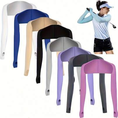 2pcs/1pc High-Quality One-Piece Shawl Arm Sleeves, Suitable All Seasons, Breathable, Comfortable, Elastic And Soft, Full Arm Coverage |   Suitable Outdoor Fishing,, Cycling, Sunshade, Ultra-Light Long Shawl Sleeves, Unisex, Holiday