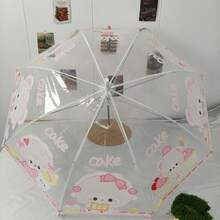 1pc Fully Automatic PVC Animal Pattern Transparent Waterproof Umbrella, Suitable For College Students, Birthday Gift - Lamb - View 16