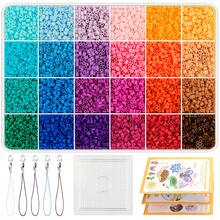 Zestaw koralików Fuse Beads (1 pudełko), zestaw koralików Perler 2,6 mm z instrukcją, tablica, folia, sznurek do zawieszania i inne akcesoria, urodziny, ukończenie szkoły, powrót do szkoły, walentynki, prezent na przyjęcie świąteczne, wielokolorowy zestaw koralików Fuse Beads 2,6 mm, ręcznie robiona biżuteria, rękodzieło z koralików - Koraliki puzzle 2,6 mm - Zobacz 11