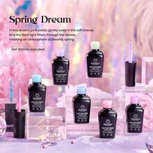 Beetles Pearl Gel Nail Polish, 6 Colors Shimmer Pearl White Pink Purple Mermaid Nail Drawing Spring Gel Polish - 6 Colors Spring Dream - 查看 2