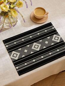 1/2/4/6/8pcs Digital Printed Placemats, Geometric Pattern Printed Placemats For Daily Use, Festivals, Parties, Birthdays, Weddings, Dinners, Kitchen & Dining Room Decor - Multicolor - View 1