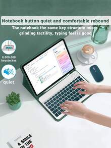 AKKHOO Wireless Bluetooth Keyboard & Mouse Combo, Compatible With IPad, Computer, Phone, Tablet, Rechargeable, Silent, Mini Keyboard Mouse Set - Dark Green - View 3