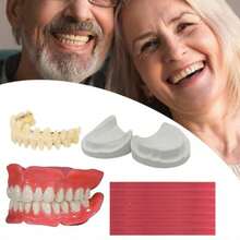 DIY Denture Fake Teeth - Full Or Partial Denture Repair Missing Teeth Set - D-Pink - View 3