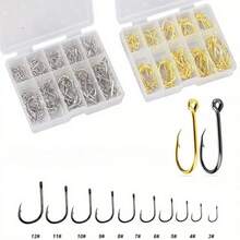 Avlcoaky 100pcs/Box 鱼钩套装 带倒刺鲤鱼钩 - 彩色 - 查看 9