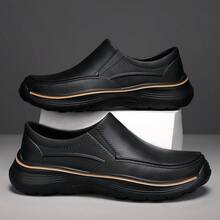 Men's Kitchen Work Shoes, Slip-On Safety Shoes, Anti-Slip & Wear-Resistant & Waterproof - Brown - View 10