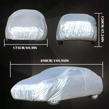 Funda impermeable para coche, funda para coche, impermeable para coche, funda protectora multifuncional, funda protectora que cubre el coche, resistente a la lluvia, al polvo, a la suciedad, de alta calidad, portátil, retráctil, plegable, fácil de almacenar, fácil de limpiar, fácil de instalar, resistente y duradero, tamaño XL, protege la apariencia del coche que no se ha utilizado durante mucho tiempo, adecuado para muchos modelos de automóviles, adecuado para garajes, jardines, patios, viajes (gris) - L - Ver 10