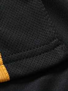 Atonmore 1 buah Jaket Baseball Hitam Pria, Sweatshirt Olahraga Kasual dengan Kancing dan Bordir, Cocok untuk Latihan dan Kompetisi - Hitam - View 6