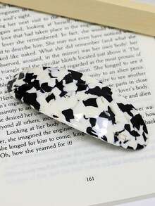 1个法式金色标签纹理发夹，半扎发夹，后脑勺夹，弹簧夹，顶部夹，优雅发饰，适合日常、假日佩戴，节日礼物，爪夹，夏季，旅行 - 彩色 - 查看 14