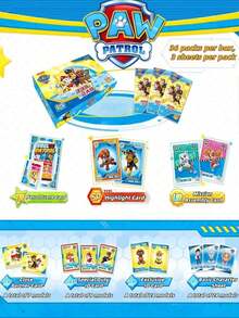 Paw Patrol 6包/18张卡片，1包/3张卡片，汪汪队立大功收藏版卡片（巡逻场景卡、精彩瞬间卡、任务系列卡）。卡片角色包括：Chase、Skye、Zuma、Rubble、Everest、Rocky、Tracker、Lily和Liberty。这是汪汪队立大功粉丝的必备礼物。有趣的动漫和游戏卡片，动漫迷礼物，节日礼物，派对用品，节日装饰品，收藏卡片，桌游卡片，经典卡片（随机设计）。 - 卡片 - 查看 7