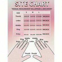 10pcs Handmade French Short Nail Stickers. This Nail Art Set Includes 5 Colors: White, Pink, Gold, Blue, And Yellow, With A Charming And Adorable Design. Each Nail Sticker Is Decorated With Hand-Painted Vine Patterns That Wind Along The Metallic-Feeling French Edges. Nails Nail Supplies Handmade Press On Nails - 粉紅灰-1 - 查看 8