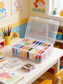 1 Large Box Containing 30 Small Grid Storage Boxes, Gift Box Jewelry Box Accessory Storage Box, Packaging Box Mini Transparent Bead Storage Box With Hinged Lid, Rectangular Transparent Craft Supply Box, Can Be Used To Organize Earrings, Rings, Jewelry And Nail Art Accessories, Cosmetic Bag, Toiletry Bag, Travel Essentials, Storage Box, Cosmetic Storage Box, Cosmetic Bag, Toiletry Bag, Room Decor Box - Clear - View 6