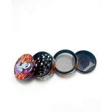 1个四层锌合金高品质便携式研磨器，多功能研磨器，理想的圣诞节和万圣节礼物 - 彩色 - 查看 8