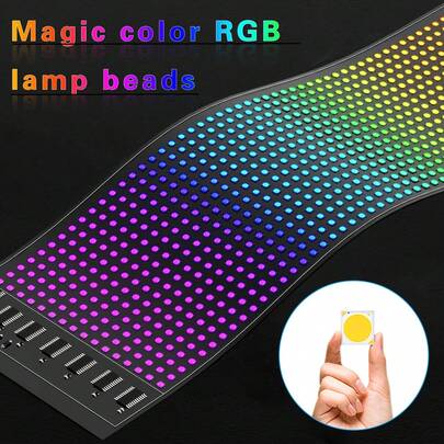 DIY Programmable LED Matrix Pixel Panel With Bluetooth App Control, Flexible Scrolling LED Display For Car, Truck, Store, Bar & Hotel Decor