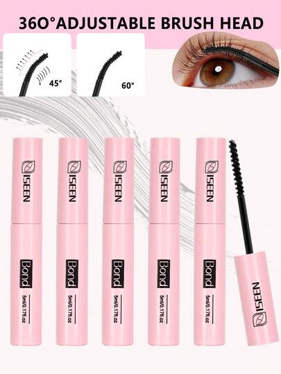 ISEEN 5pcs/3pcs/2pcs/1pc 5ml Waterproof Eyelash Glue, Suitable For Beginners, Suitable For Birthday/Daily Gift, Natural Effect, Firm And Long-Lasting