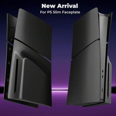 1 Set Slim Digital Edition Cover Plates For New PS 5 Slim Console Faceplate Cover Compatible With 5 Slim (Disc Edition) - Protective ABS Shell Scratch-Resistant Matte Surface For Gamers