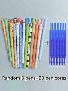 Bộ 28 bút xóa hình động vật, bao gồm ruột bút xóa được màu xanh dương, đen, đỏ, xanh lá cây, hình dáng động vật, thích hợp làm quà tặng văn phòng, trường học, quà tặng tựu trường, quà tặng tiệc tùng ngày lễ. - nhiều màu - Xem 13