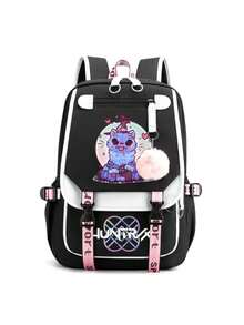K-Pop   Print Korean College Style Backpack, Ergonomic Spine Protection Large Capacity School Bag For Junior & Senior High Students - 22 - مشاهدة 2