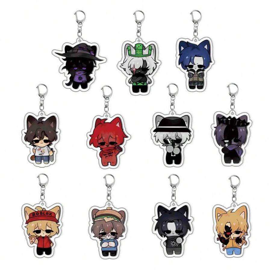 Double Layer Forsaken  Game Peripheral Acrylic Keychain Cute Bag Pendant Personalized Gift - 11489 - 查看 1