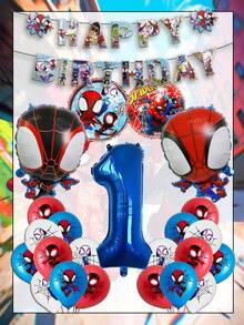 Marvel 7件套蜘蛛侠乳胶气球生日派对装饰套装 - 查看 4