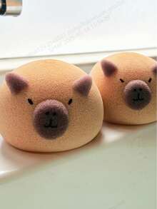 1pc Cute Capybara Bath Sponge - Soft, Gentle Exfoliating Shower Scrubber For Face & Body - Perfect Gift Idea - Multicolor - View 7