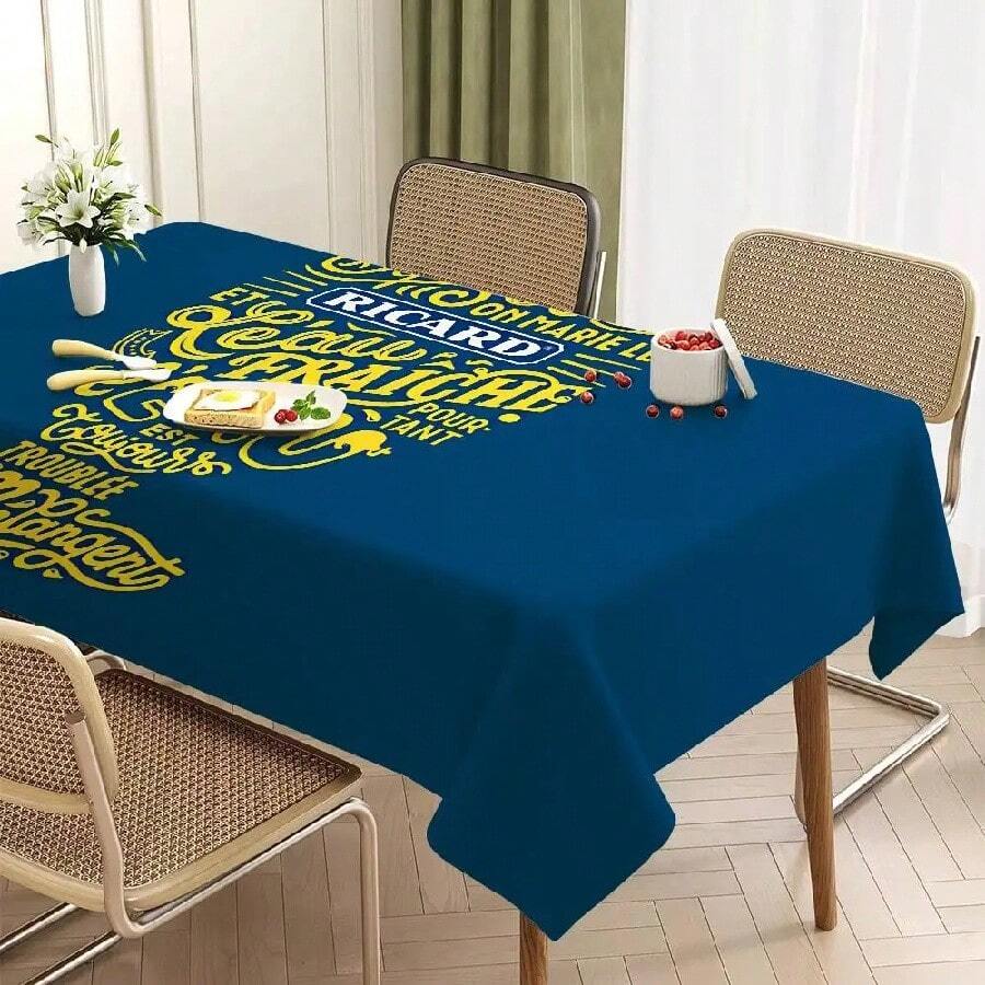 R-RicardS LOGO Tablecloth Tea Coffee Table Cloth Waterproof Cloth Wall Stove Rack Rectangular Wedding Banquet Home Decor(6).Jpg - trắng - Xem 1