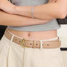 1pc Casual Waist Belt, Minimalist Versatile Daily Wear - Khaki - View 5