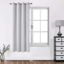 1 pieza Cortina de estrella hueca, de poliéster con doble capa de encaje transparente, cortina oscurecedora para ventana de dormitorio, cortina con estilo de princesa único y lindo, adecuada para días festivos - Gris Claro - Ver 12
