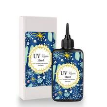 1 pieza Kit de resina epoxi UV de cristal transparente de 100g/200g/300g/400g, resina premezclada, pegamento UV transparente activado para joyería, curado rápido - 100g*3 botellas - Ver 14