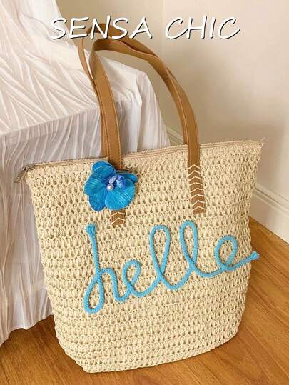 Chiếc túi cói đơn giản nhưng thanh lịch này rất đa năng, được trang trí bằng các họa tiết và hoa văn, lý tưởng cho việc đi lại hàng ngày. Kết hợp giữa vẻ đẹp và tính thực dụng, thiết kế lấy cảm hứng từ bãi biển khiến nó trở thành người bạn đồng hành hoàn hảo cho du lịch, công việc và mua sắm.