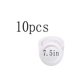 50/25/12件套纯白餐盘，包含7.5英寸甜点盘和10.25英寸餐盘，易于清洗且可重复使用，适合各种场合。无论您是盛放沙拉、烧烤、开胃菜还是甜点，这些优雅的纯白餐盘都能满足您的所有需求。 - 白色 - 查看 11