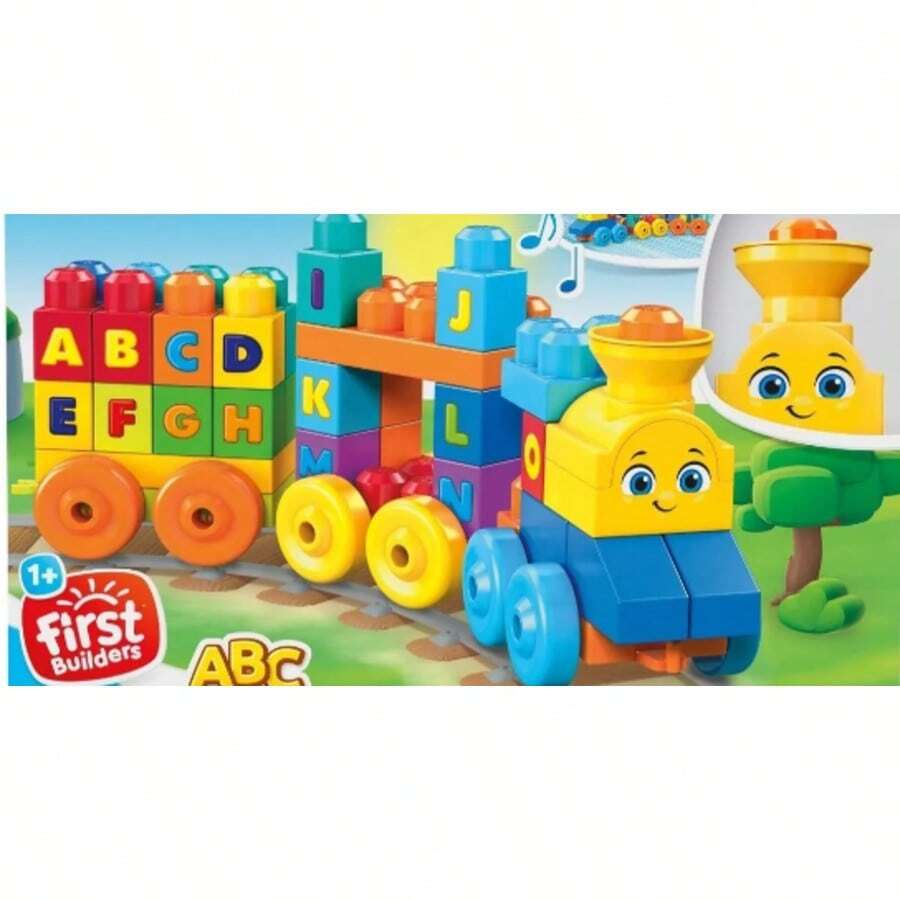 Juguete Construcción Mega Abc Tren De Aprendizaje 50pz - Multicolor - Ver 1