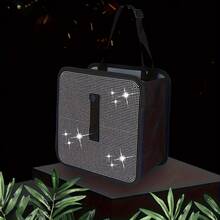 1pc Rhinestone Decorated Car Trash Can, Foldable In-Car Garbage Organizer, Multi-Functional Backseat Storage & Decor, Suitable For Cars & Trucks - A - View 3