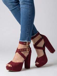Women Heeled Sandals - Redwood - View 1