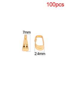 100 piezas Ganchos de conexión de acero inoxidable con clip de presión para hacer joyas DIY, accesorios y suministros - Botones de bricolaje - Ver 18