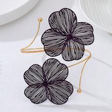 Vacation Style Purple Flower Anklet, Adjustable Unique Design Beachy Atmosphere Accessory, Jewelry Gift For Women - Purple - View 2