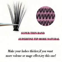 LIMEIKAI 280 Clusters Of 40D False Mink Eyelashes D Curl Natural Eyelash Extensions Russian Strip Individual Eyelashes Makeup Tool - D - View 7