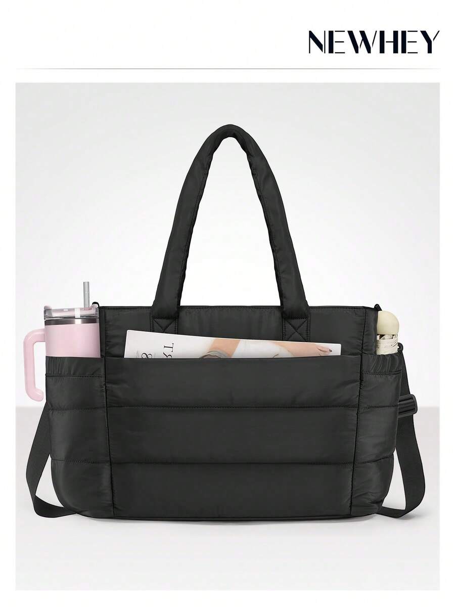 NEWHEY Túi tote cho nữ, túi công sở nhẹ, túi xách đựng laptop chần bông thích hợp cho công việc, du lịch, giáo viên, y tá. - Nhiều màu - Xem 1