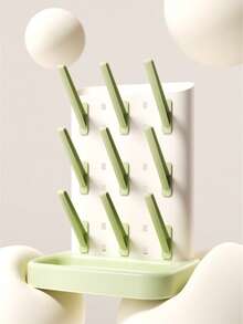 Escurridor de biberones para bebé, soporte de secado de biberones para bebé, soporte de biberones, estante para cepillos, soporte para tazas - verde menta - Ver 3