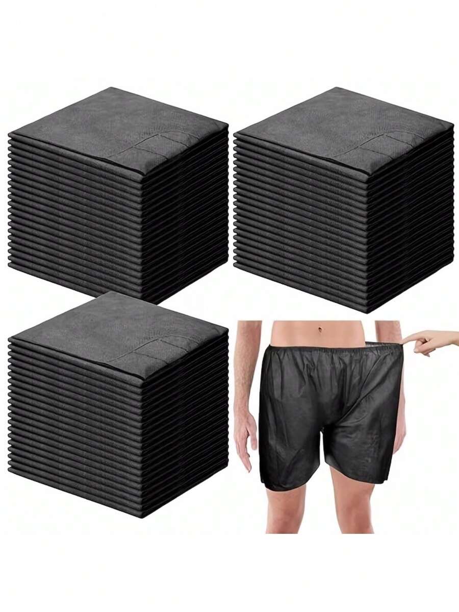 10pcs Disposable Wear With Elastic Waistband Large Bottoms - Black - View 1