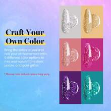 Beetles Pearl Gel Nail Polish, 6 Colors Shimmer Pearl White Pink Purple Mermaid Nail Drawing Spring Gel Polish - 6 Colors Multicolored Glitter - 查看 3