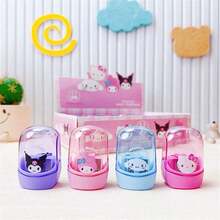 SANRIO 1个双孔削笔器，适合学生使用，Hello Kitty/Kuromi/Yuguigou/Melody 设计，学校文具，塑料材质，无需电池，适合14岁及以上人士使用 - 彩色 - 查看 12