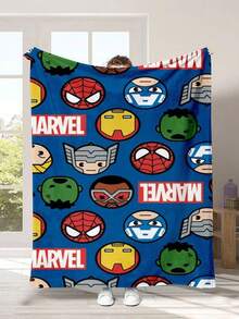Marvel 漫威复仇者联盟蜘蛛侠主题沙发毯，提花挂毯，动漫毯，办公室午睡毯，多功能地毯，床尾毯，卡通个性化毯，沙滩巾，沙发毯，四季通用沙发毯，适用于房间、沙发、汽车、客厅，返校季，生日派对装饰 - 彩色 - 查看 9
