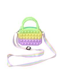 儿童硅胶手提包，可爱公主时尚钱包，可调节肩带，旅行斜挎包 - 彩色 - 查看 9