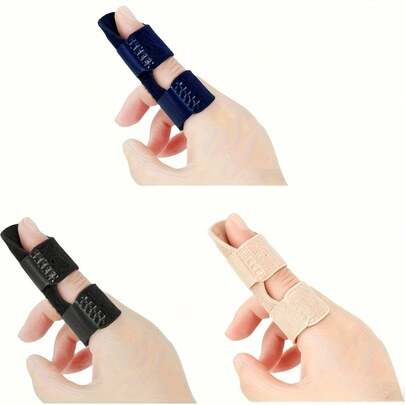 4pcs/1pc Optional Double Pack Finger Support Brace, Snug Fit Non-Slip, Built-In Aluminum Plate Stable Support, Chloroprene Rubber Breathable Sweat-Wicking, Suitable For Sleeping, Sports And Outdoor, Unisex Finger Stabilizer