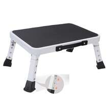 One-Step Stool, Multifunctional Portable Folding Ladder With Non-Slip Platform, Rubber Feet For Household Repairs - Black - View 1