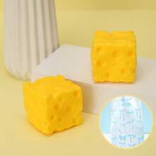 1/2个装 软萌减压三角奶酪捏捏乐玩具，慢回弹减压神器，柔软质地，具有舒缓功效，是节日、生日、愚人节、圣诞节、复活节彩蛋篮填充物的理想礼物 - 彩色 - 查看 4