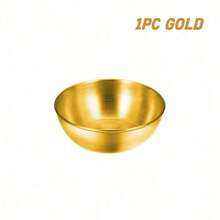 Bộ 4 bát nhỏ bằng thép không gỉ hình tròn dùng để chấm, đựng gia vị, đựng sushi, đựng món khai vị, màu vàng đồng, thích hợp cho nhà bếp, Giáng sinh, đồ dùng học tập. - Vàng - Xem 12